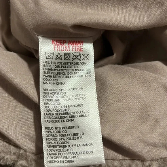 Urban Outfitters Cropped Teddy Bear Jacket Sz L - Picture 12 of 16